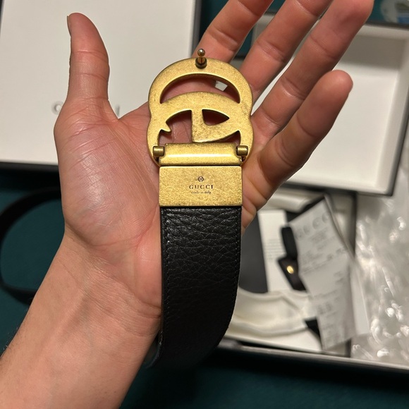 Gucci Black and Gold Men's Belt - Picture 6 of 13